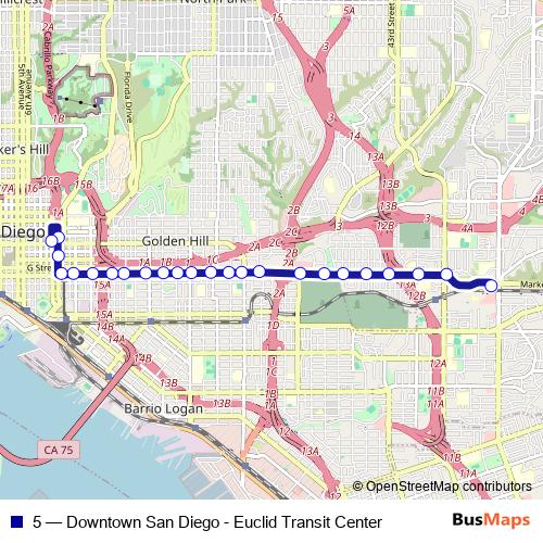 5 bus Line Map