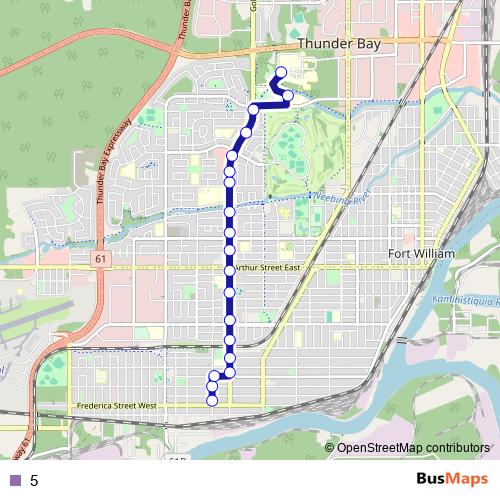 5 bus Line Map