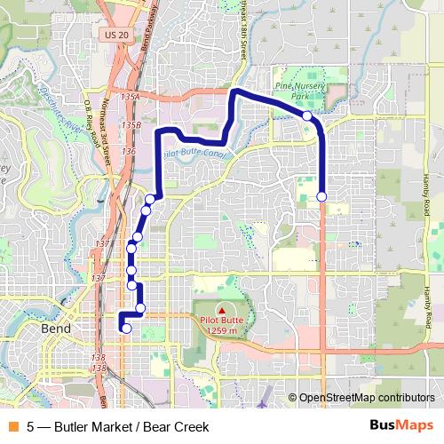 5 bus Line Map
