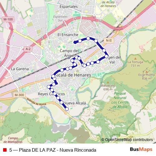 5 bus Line Map