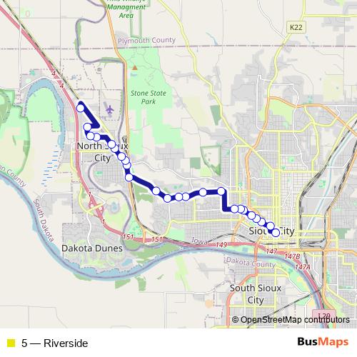 5 bus Line Map