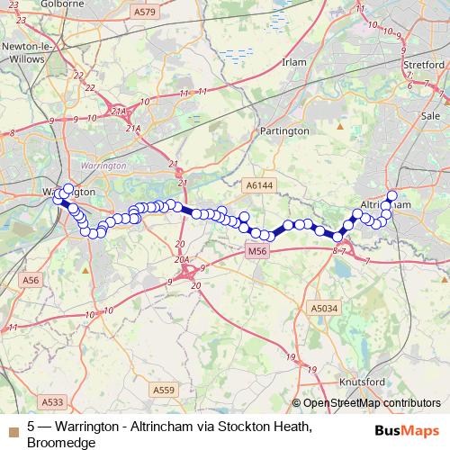 5 bus Line Map