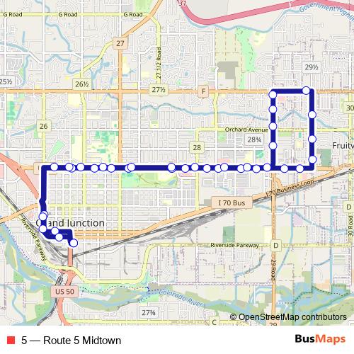 5 bus Line Map