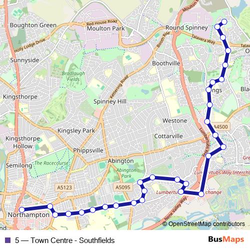 5 bus Line Map