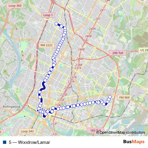 5 bus Line Map