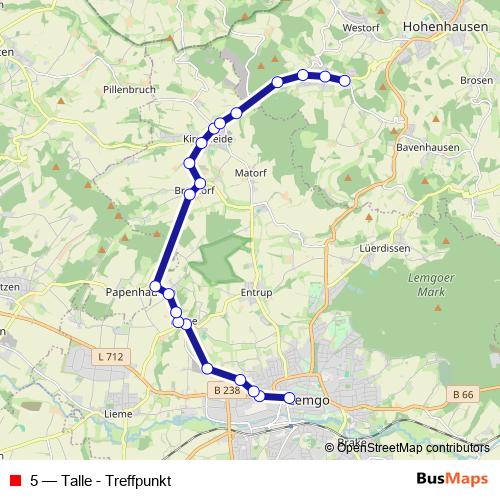 5 bus Line Map