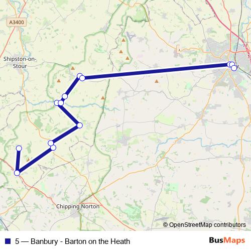 5 bus Line Map