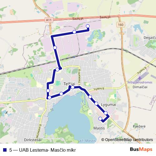 5 bus Line Map