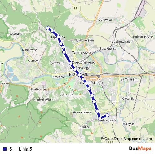 5 bus Line Map