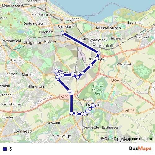 5 bus Line Map