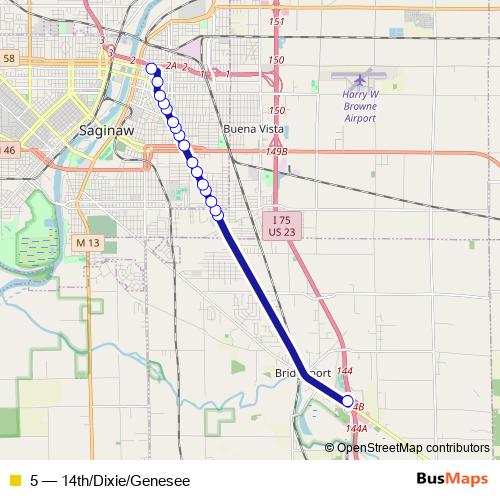 5 bus Line Map