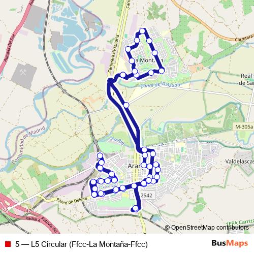 5 bus Line Map
