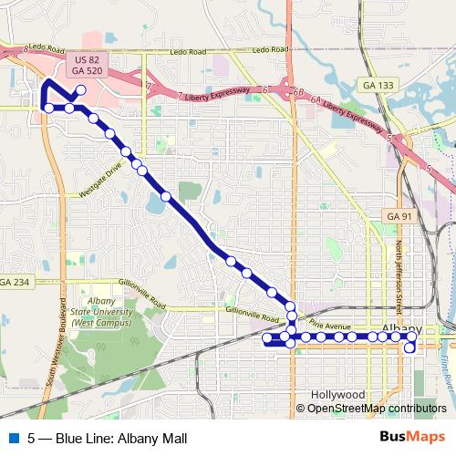 5 bus Line Map