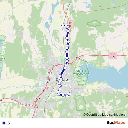 5 bus Line Map