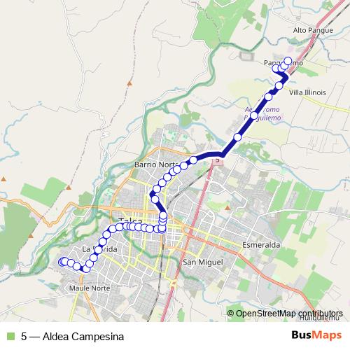 5 bus Line Map