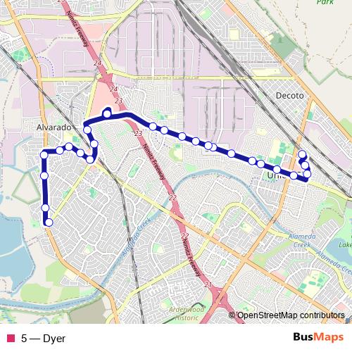 5 bus Line Map