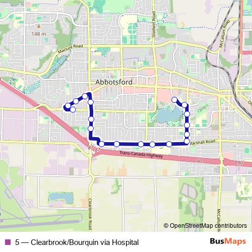 5 bus Line Map