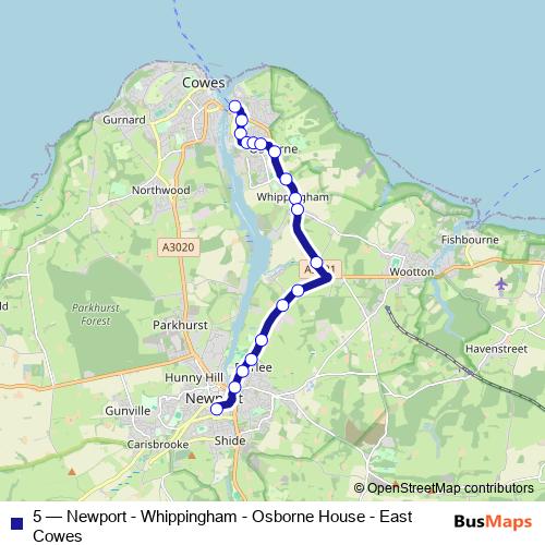 5 bus Line Map