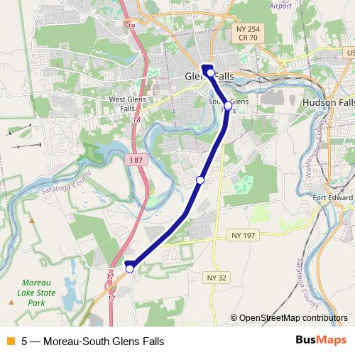 5 bus Line Map