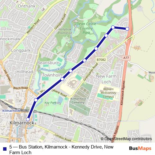 5 bus Line Map