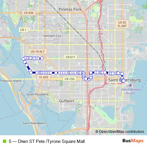 5 bus Line Map