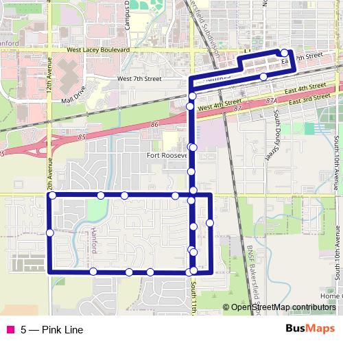5 bus Line Map