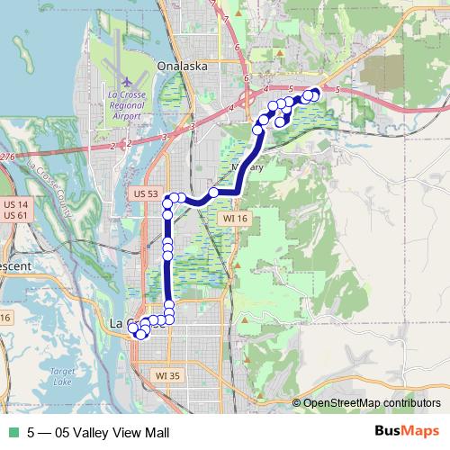 5 bus Line Map