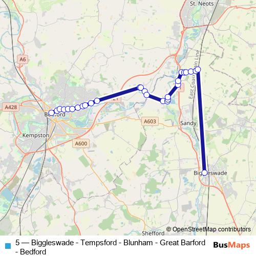 5 bus Line Map