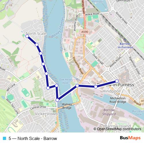 5 bus Line Map
