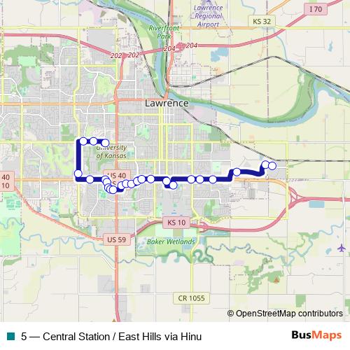 5 bus Line Map