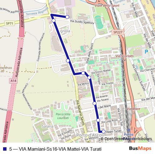 5 bus Line Map
