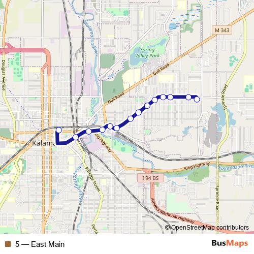 5 bus Line Map