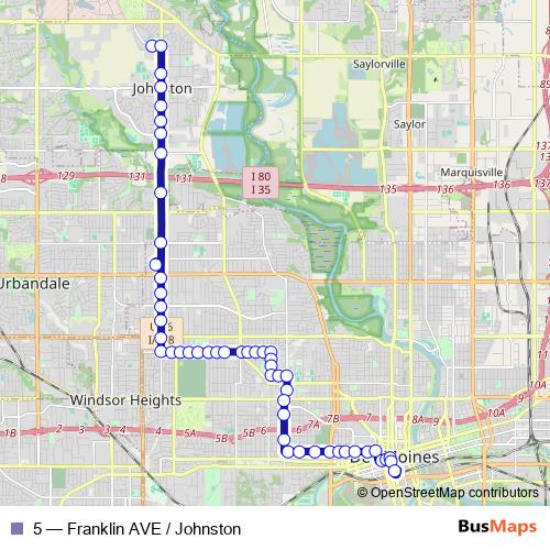 5 bus Line Map