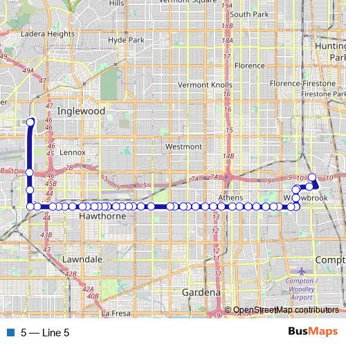 5 bus Line Map