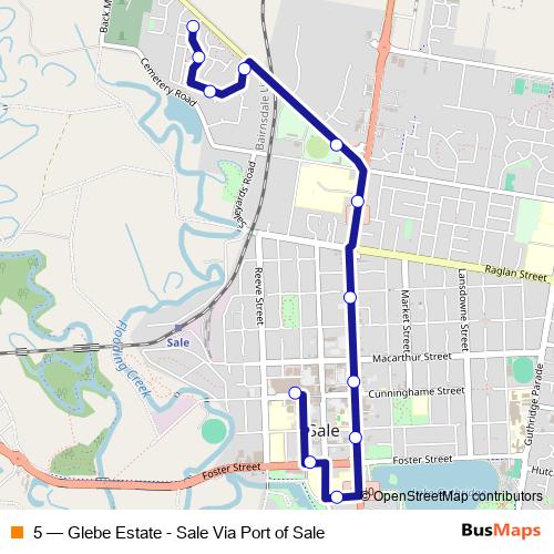 5 bus Line Map