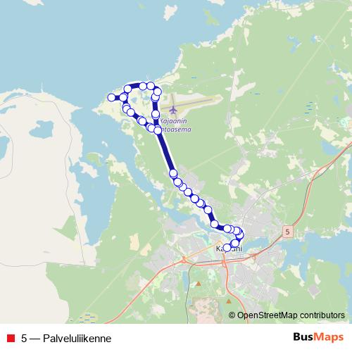 5 bus Line Map