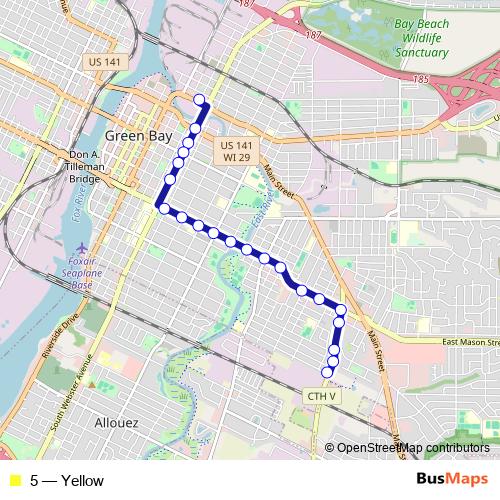 5 bus Line Map