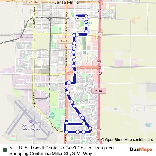 5 bus Line Map
