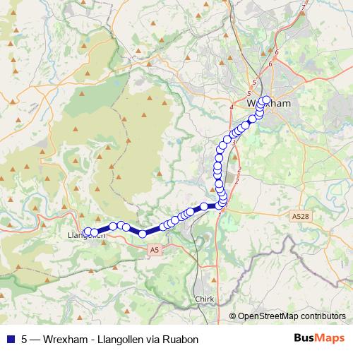 5 bus Line Map
