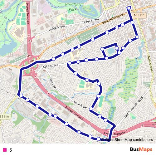 5 bus Line Map