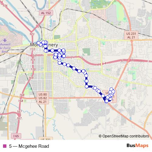 5 bus Line Map