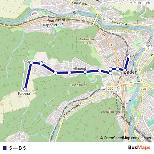 5 bus Line Map