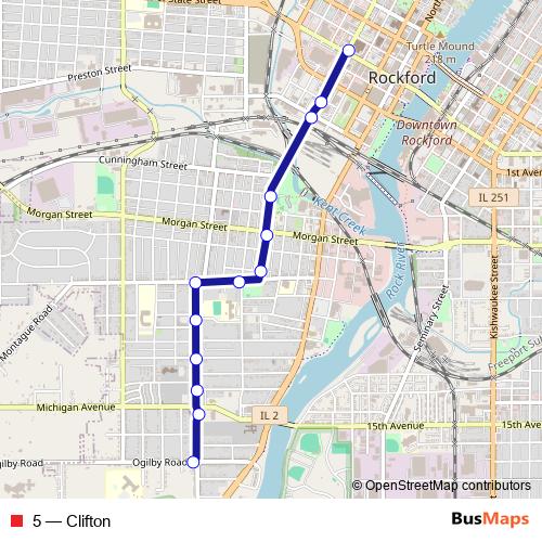 5 bus Line Map