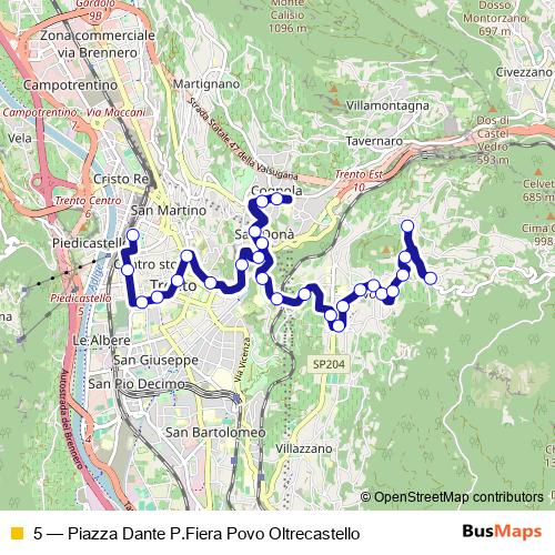 5 bus Line Map
