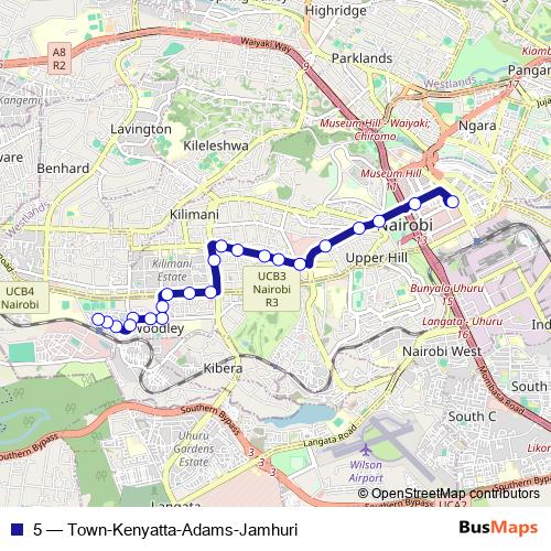 5 bus Line Map