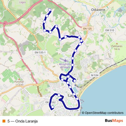 5 bus Line Map