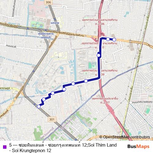 5 bus Line Map