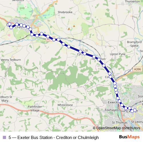 5 bus Line Map
