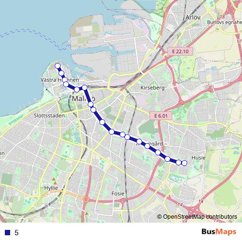 5 bus Line Map