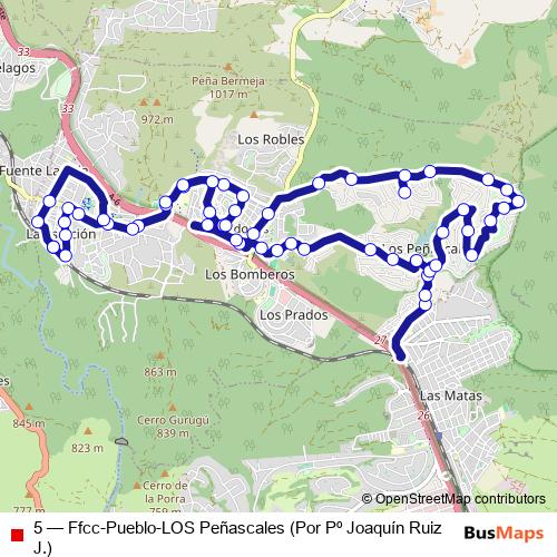 5 bus Line Map